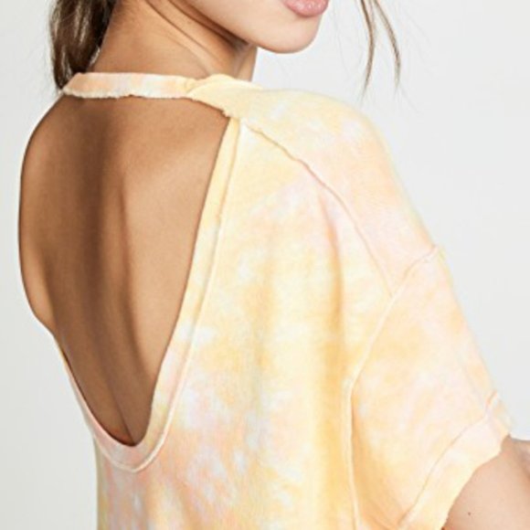 Free People All Mine Tie Dye Open Back Tee - Sz XS - Picture 5 of 11